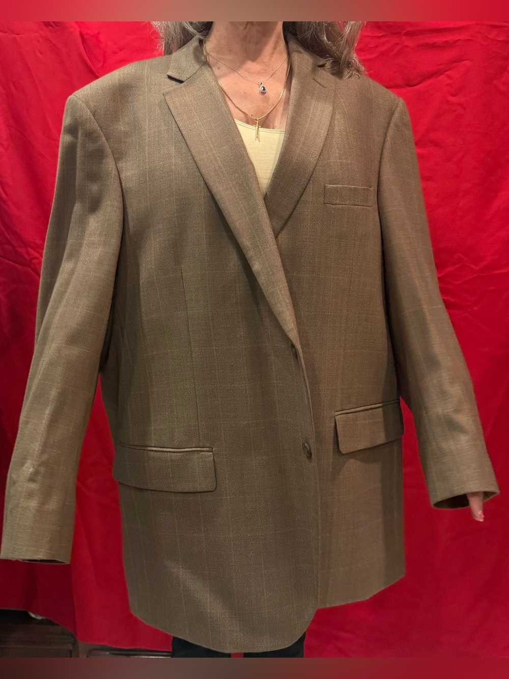 Pronto Uomo Platonum Men's Brown Plaid Single-Breasted Blazer